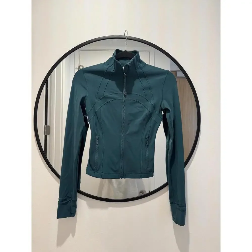 Lululemon Cropped Define Jacket *Nulu in Storm Teal Size 2